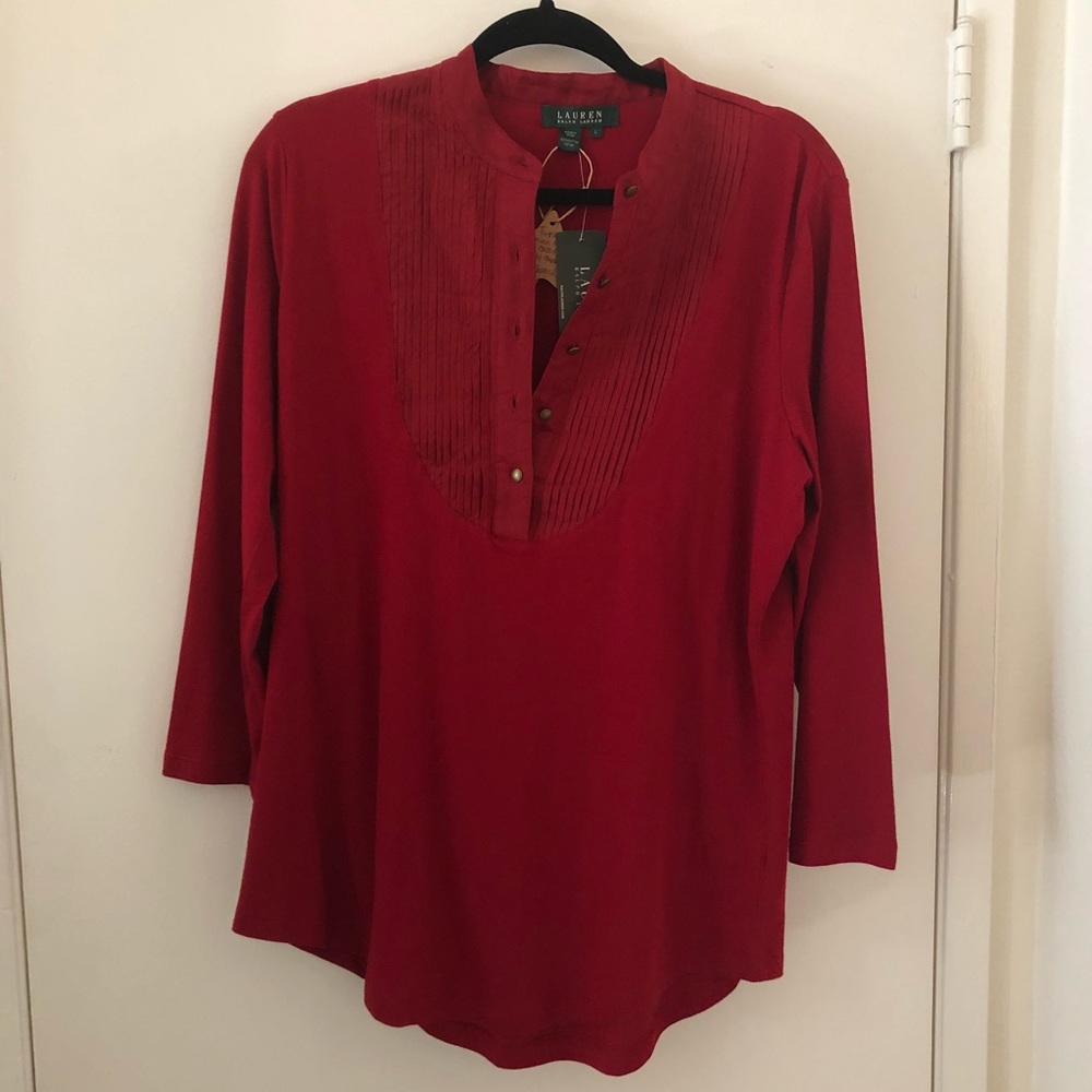 Red Ralph Lauren Top - Perfect for Holiday Season